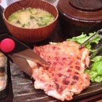 越後屋喜八郎 - 「大山地鶏もも肉香味炙り定食」柚子胡椒・山葵醤油と相性抜群♪