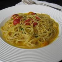 レストラン フィオーレ - かぼちゃとトマトのクリームパスタ