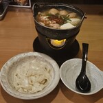 Yakiyoriyaminoji - 若鶏とつくねのみそ鍋セット(きしめん入り)