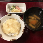 うかい鳥山 - 6．麦とろごはん・けんちん汁・香の物