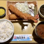 まるは食堂 - エビフライ定食1930円