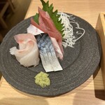 Sushi Sake Sakana Sugi Tama - 欲張りな刺し身4点盛り