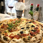 Nacchori - 納豆チョリソーとプッタネスカpizza！half＆half