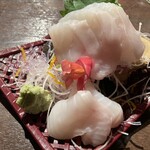 地酒と道産食材 一笑 - 白身のトロ「坊主銀宝」刺