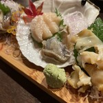 地酒と道産食材 一笑 - 活貝3種盛り