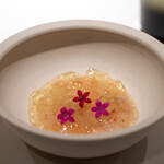 レストラン オオツ - 2023.11 那珂湊産ボタン海老とガスパチョジュレ