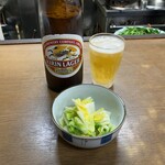 さかさ食堂 - ビールとお通し