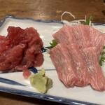 三ぶちゃん - 二点盛り　中落ちとカマトロ