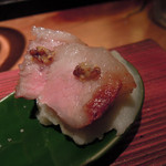 池袋 はなれ - 豚肉＆マッシュポテト＠ズームアップ