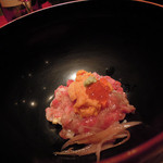 池袋 はなれ - ミニ海鮮丼＆名古屋コーチンのスープ