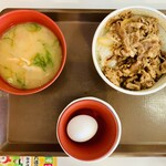 Sukiya - 牛丼並盛　とん汁たまごセット