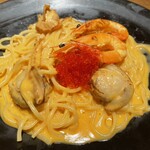 Kamakura Pasuta - 帆立と有頭海老の濃厚ウニクリームパスタ