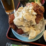 Masaka - １枚ソースかつ丼に＋55で自家製タルタルが付きますよ…　　タルタルだけで、白飯が食えちゃうな～(⁠^⁠^⁠)