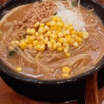 味噌ラーメン専門店 日月堂 - 味噌ラーメンもやしトッピング