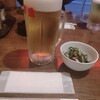 やきとり 麻生 - 生ビール ¥600（税込）＆ お通し