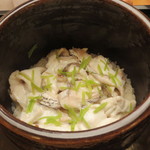 青山　仁 - 食事は鯛ご飯でした。