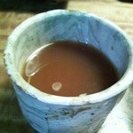 九つ井 - 蕎麦湯で割ったつゆ。