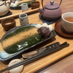 京都 茶寮翠泉 - 出来立て温わらび餅　お濃い抹茶
