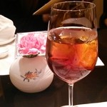 桃花林 - お昼なので甕出し紹興酒はロックで。