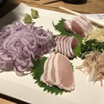 Hone Tsuki Jidori Sumiyaki Hyuuga - 鶏のタタキ盛り