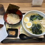 輪厚パーキングエリア（上り） - 鯛だしゆず塩ラーメン海苔茶漬セット(ザンギは持込)