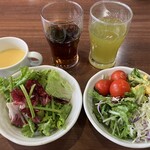 スエヒロ館 - スープ付きサラダバー、ドリンクバー