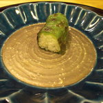京料理 江森 - 万願寺唐辛子の中には寿司飯が…