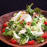 Caesar salad with hot spring eggs