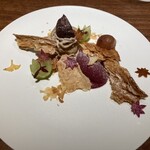 Beef Atelier うしのみや東京 - 須木栗アイスモンブラン カシスソルベ