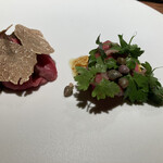 Beef Atelier うしのみや東京 - ヒレ肉の低温調理 宮崎キャビア 白トリュフ