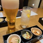 Tori Emba Sha Michi Ten - ビールとレモン酎ハイと付け出し