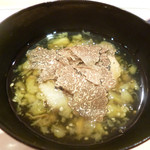 秋鮭、秋茄子、里芋、トリュフの秋尽くし椀