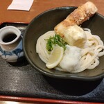 四国うどん - 鯛ちく玉天ぶっかけうどん冷半玉大盛り