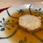 肉屋 田中 - 海老芋のお餅揚げ