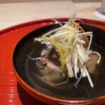 肉屋 田中 - タン元と松茸のお椀