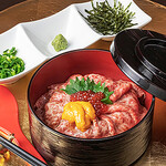 Wagyuu Yakiniku Mito Baru Nikutarashi - 雲丹と和牛のひつまぶし御膳