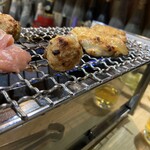 焼鳥角 - つくね　手羽先