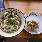 味庄 - かけうどん大と舞茸天