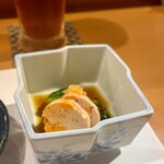 鮮魚と鰻 清流満月 野毛 - お通しにあん肝が！