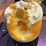 川越 これがかき氷 - 断面図と。