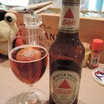 bistro D - ボキはビール、ちびつぬはウーロン茶。