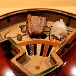 銀座 しのはら - 近江鴨を玉鋼で