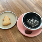 CAFE HIDAMARIYA - ブラックラテ（竹炭が入ってるの）