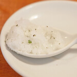 ラ スフォリーナ - パスタランチ 1100円 のローズマリーのグラニテ