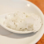 ラ スフォリーナ - パスタランチ 1100円 のローズマリーのグラニテ