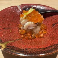 博多 鮨 桃の木 - いくらと白子の小丼