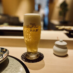 Shibuya Tempura Fujimoto - 生ビール