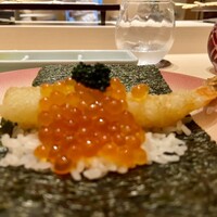 渋谷 天婦羅 ふじもと - 手巻き　とても美味しいです。海苔も好き