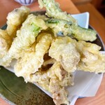 海鮮料理 みはる - 野菜と魚の天ぷら1300円税込