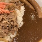 すき家 - 肉2倍牛カレー（並）（カレー¥490、肉2倍¥430）、ソーセージ¥200（単品）